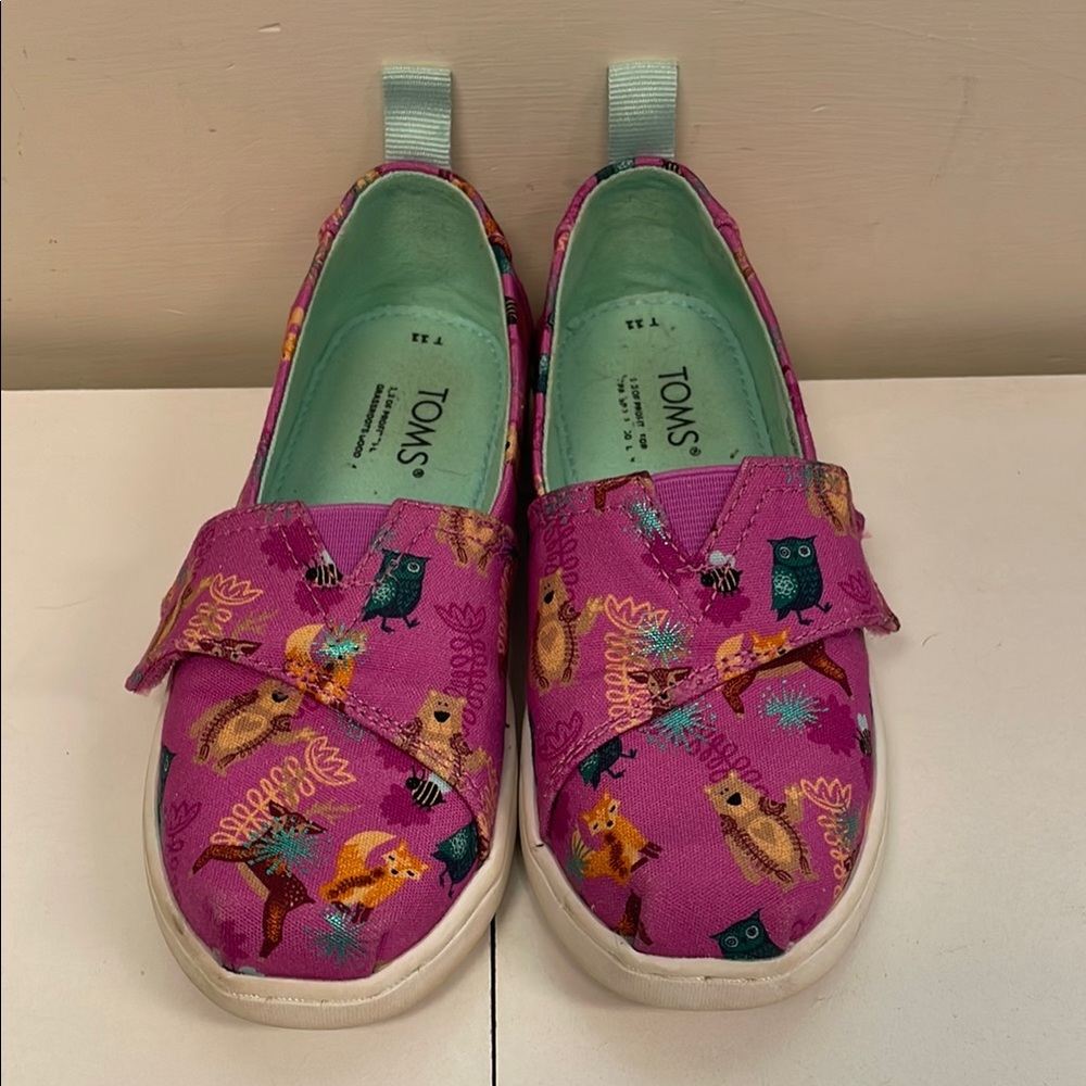 Toms Pink Floral Canvas Sneakers